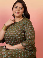 Sztori Women Floral Printed Regular Kurta with Trousers | Grocsy