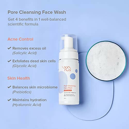 Nua Pore Cleansing Foaming Face Wash | Grocsy