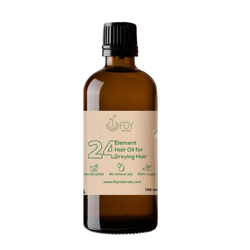 FOY Naturals 24 Element Hair Oil For Greying Hair | Grocsy