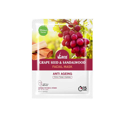 VCare Grapeseed and Sandalwood Facial Mask | Grocsy
