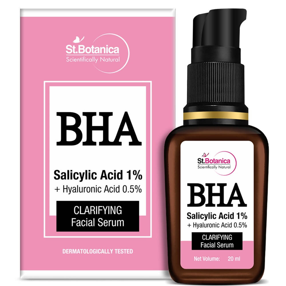 St.Botanica BHA Salicylic Acid 1% + Hyaluronic Acid 0.5% Clarifying Facial Serum | Grocsy