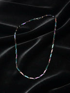 NVR Men's Handcrafted Multicolour Rhodium Plated Chain | Grocsy