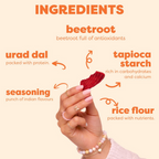 Nocap foods Zero Guilt Healthy Chips - Beetroot Masala | Grocsy