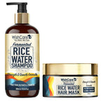 Wishcare Fermented Rice Water Shampoo & Hair Mask Combo - Strength & Growth Formula | Grocsy