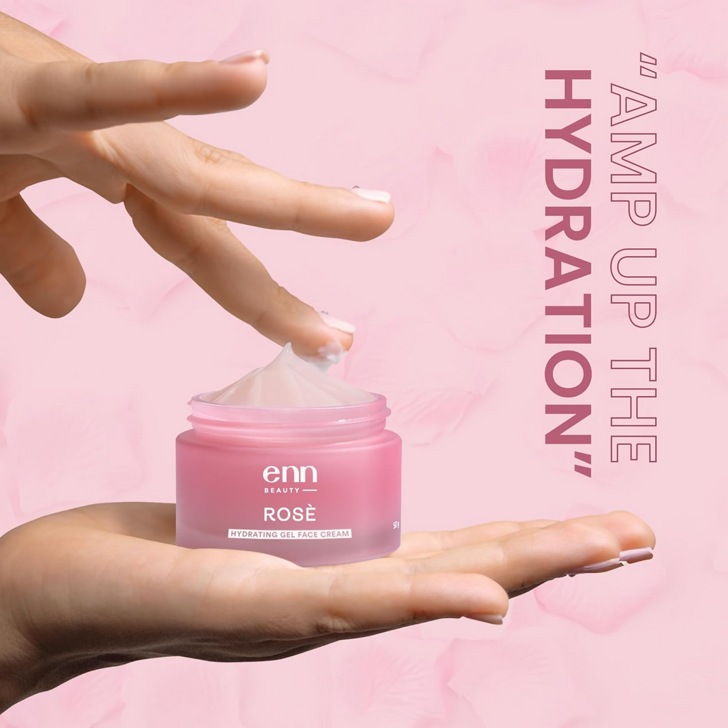 Enn Rose Ultra Light Hydrating Gel Face Cream Moisturizer For Soft & Glowing Skin With Rose Oil | Grocsy