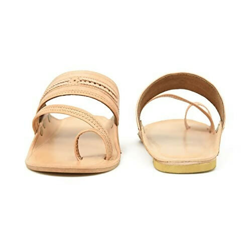 Stepsoft Men Natural Leather Kolhapuri Chappals – Ethnic Footwear For Festive Wear | Grocsy