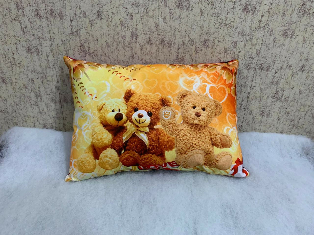 Unique Fashion Microfibre Filled Cushion For Kids - Teddy Bears | Grocsy