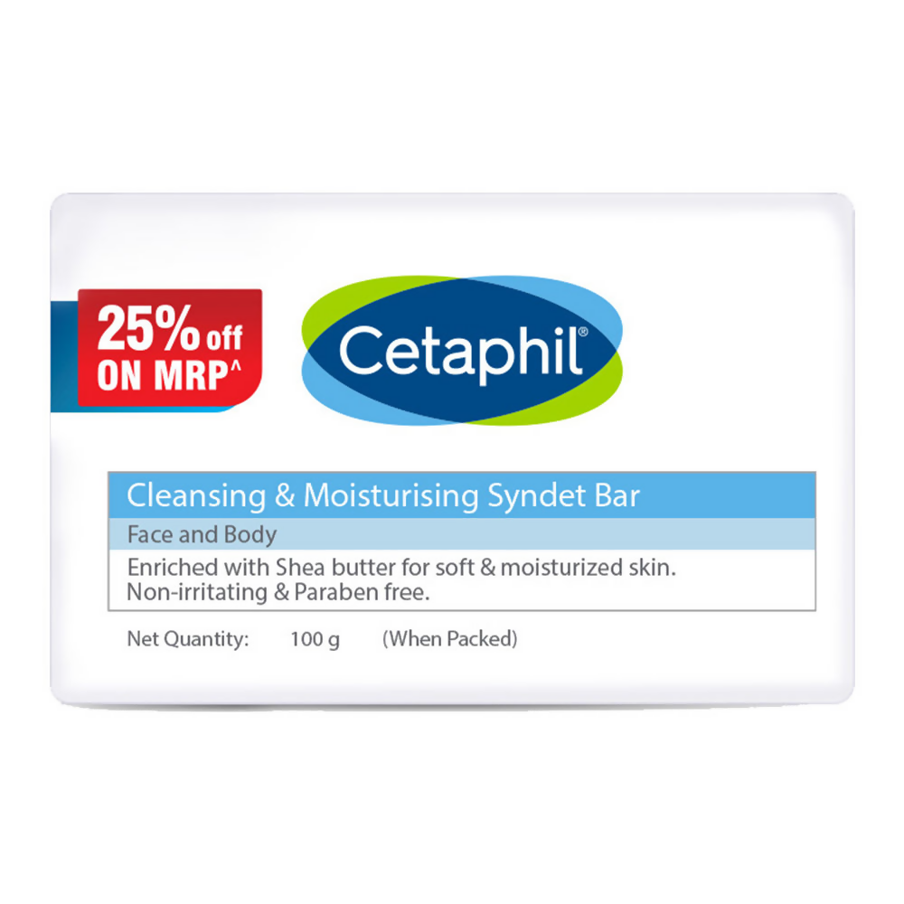 Cetaphil Cleansing & Moisturizing Syndet Bar | Grocsy