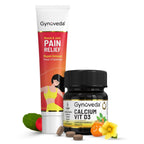 Gynoveda Calcium Vit D3 Tablets & Pain Relief Ointment Combo | Grocsy