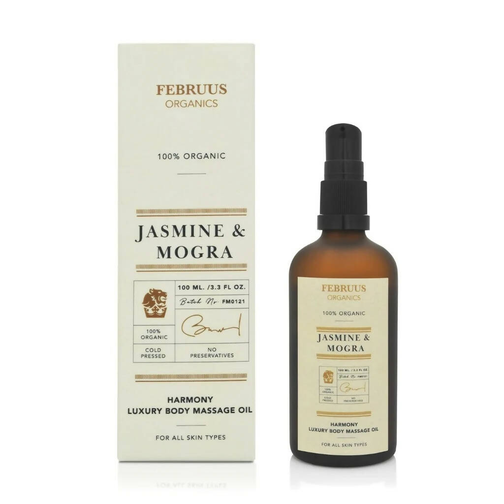 Februus Organics Jasmine & Mogra Body Oil | Grocsy