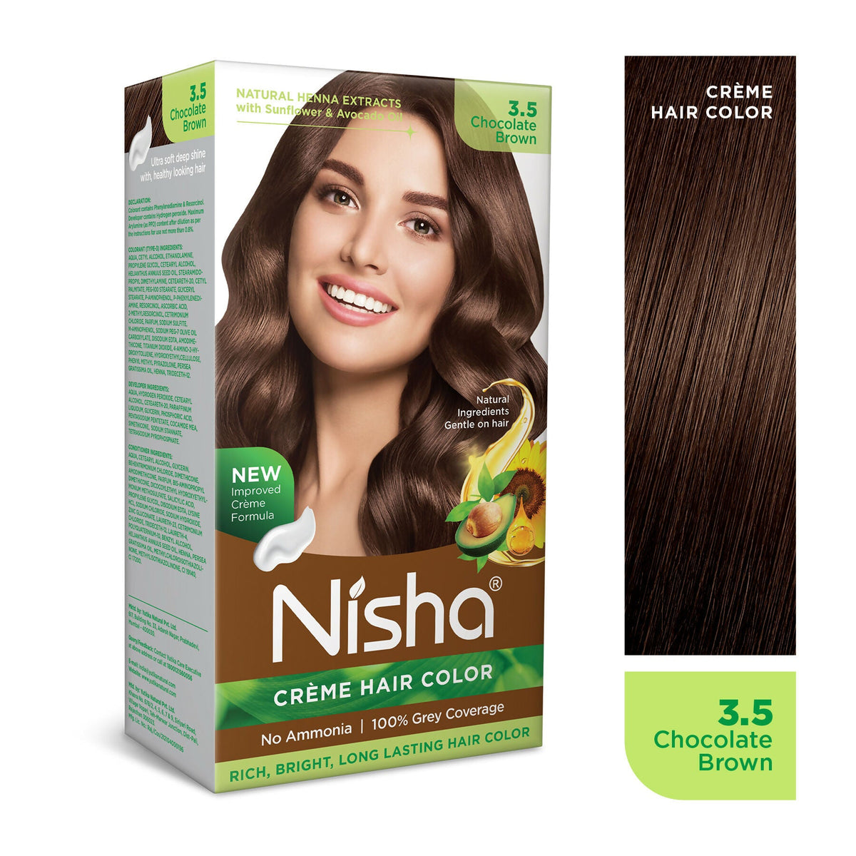 Nisha Creme Hair Color for Women - Chocolate Brown | Grocsy