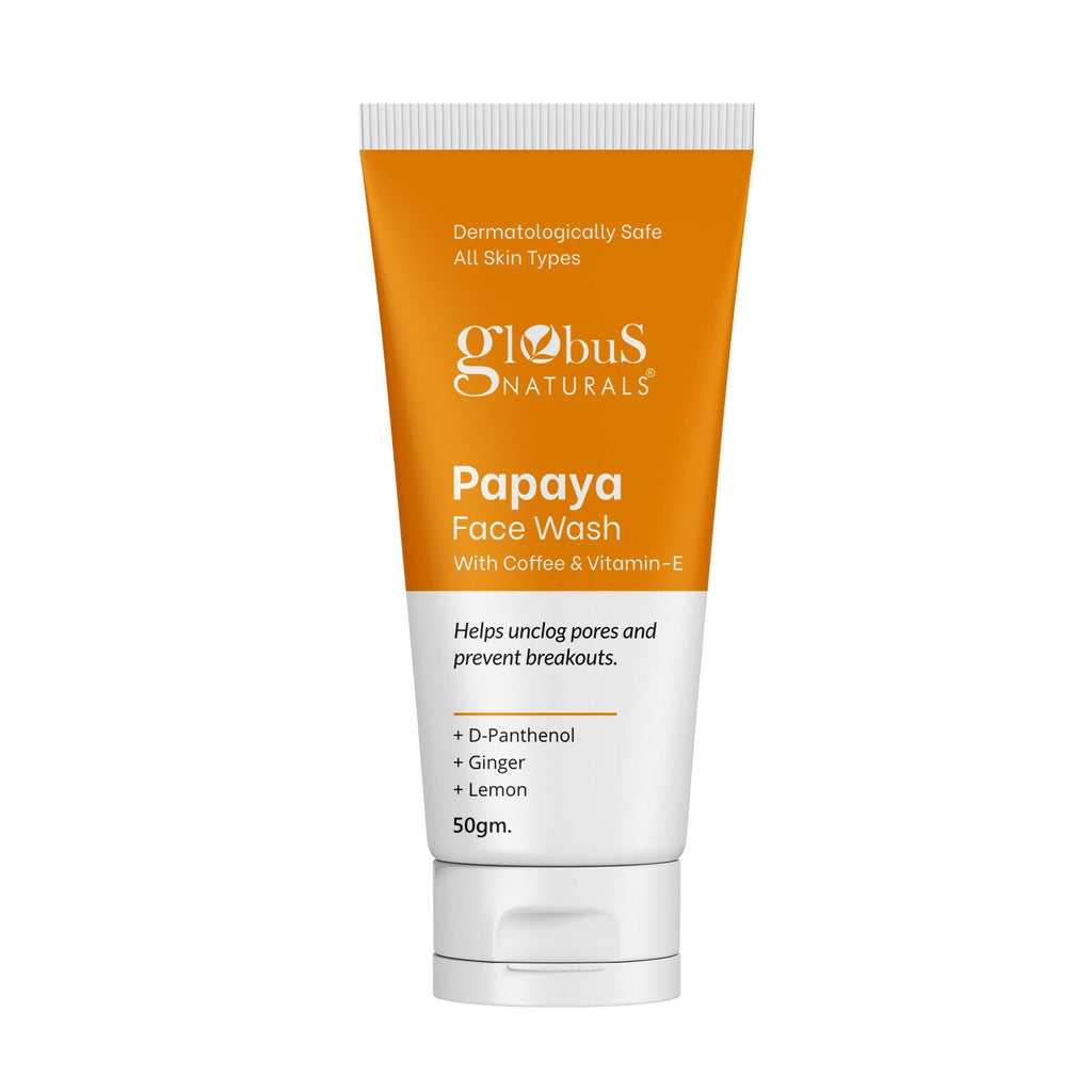 Globus Naturals Papaya Face Wash with Coffee & Vitamin-E | Grocsy