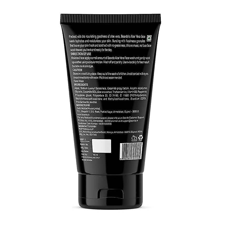 Beardo Skin Hydrating Aloe Vera Face Wash (For Dry Skin) | Grocsy