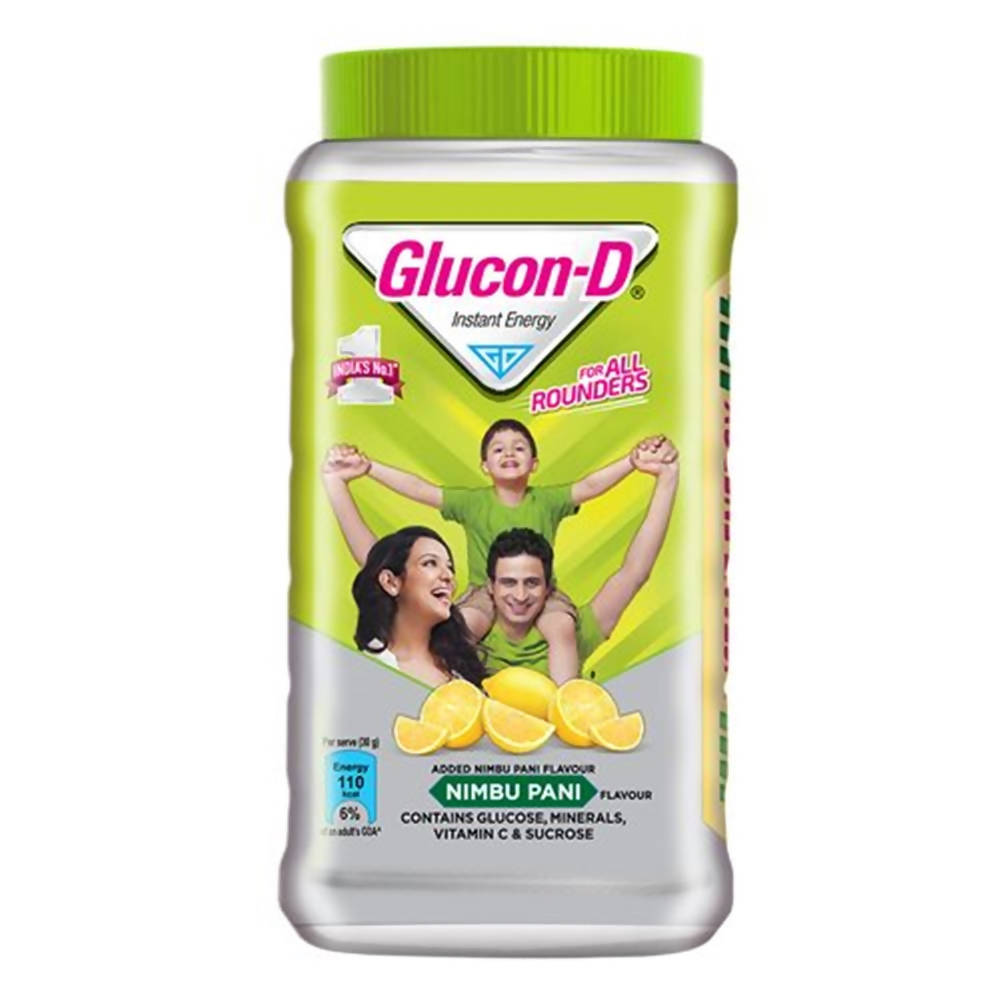 Glucon-D Instant Energy Health Drink - Nimbu Pani | Nimbu Pani Flavoured Glucose Powder | Instant Energy & Immunity Recharge | With Vitamin C & Calcium | Grocsy