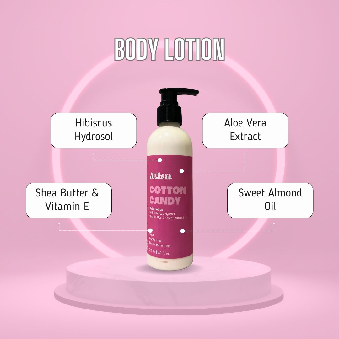 Atisa Cotton Candy Body Lotion | Grocsy