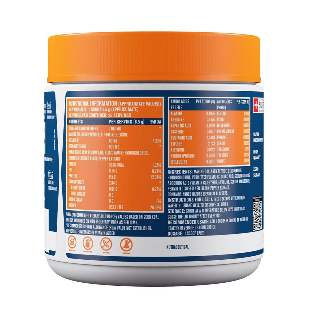 Fast&Up Sports Collagen Protein 7g Type 1 Marine Collagen Peptides | Grocsy