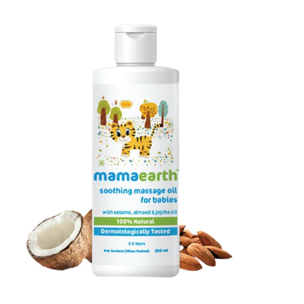 Mamaearth Soothing Massage Oil For Babies With Sesame, Almond & Jojoba Oil | Grocsy