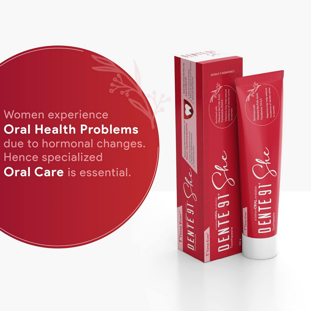 Dente91 She Toothpaste Specially Crafted For Women, Remove Plaque | Grocsy