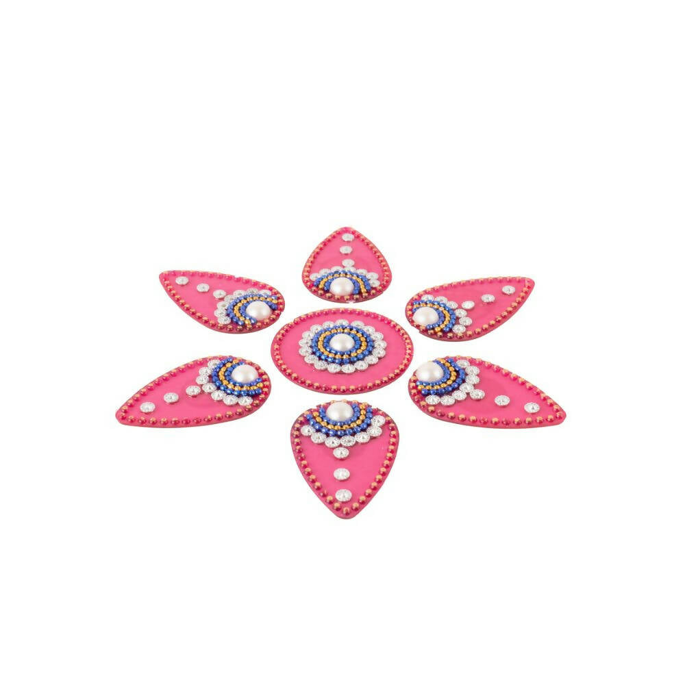 Kundan HandiKrafts Drop Rangoli Red (Baby)