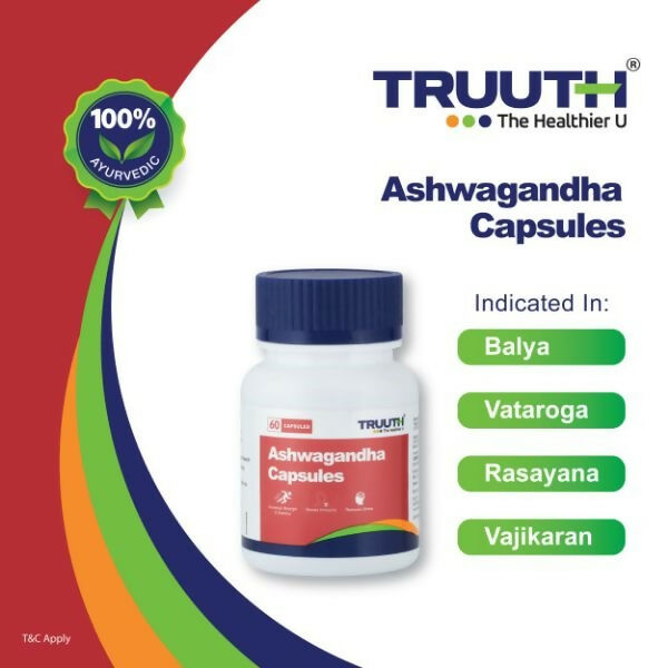 Truuth Ashwagandha 500mg Capsules | Grocsy
