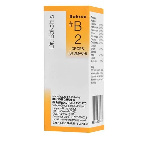 Bakson's Homeopathy B2 Drops | Grocsy
