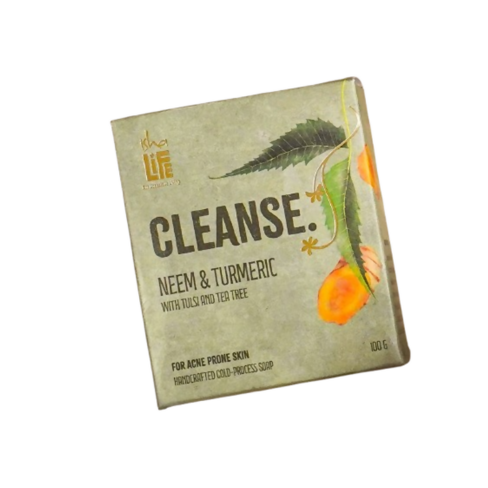 Isha Life Cleanse. Neem And Turmeric With Tulsi And Tea Tree Handcrafted Soap | Grocsy