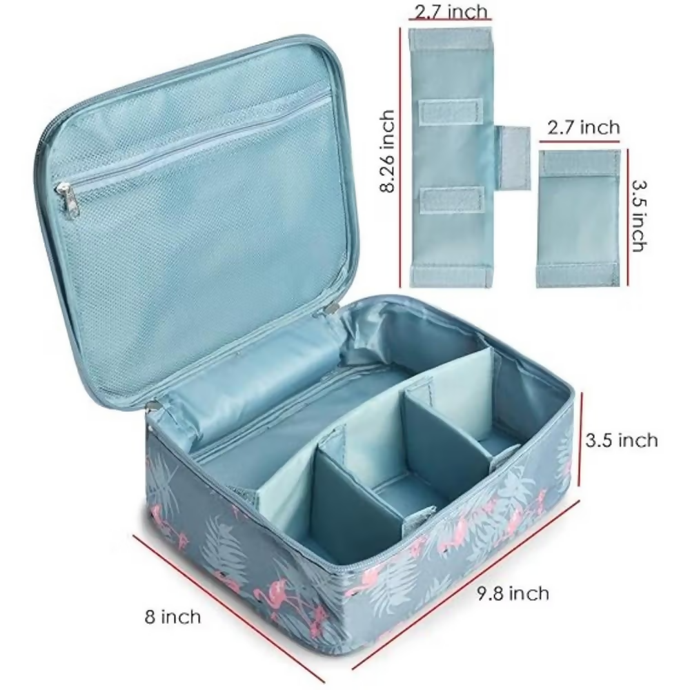 Bronson Professional Portable Dividers Travel Cosmetic Bag Organizer | Grocsy