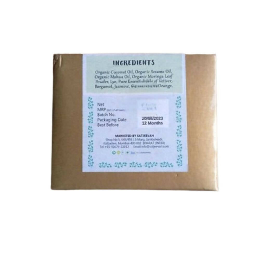 Satjeevan Organic Moringa Vetiver Soap | Grocsy