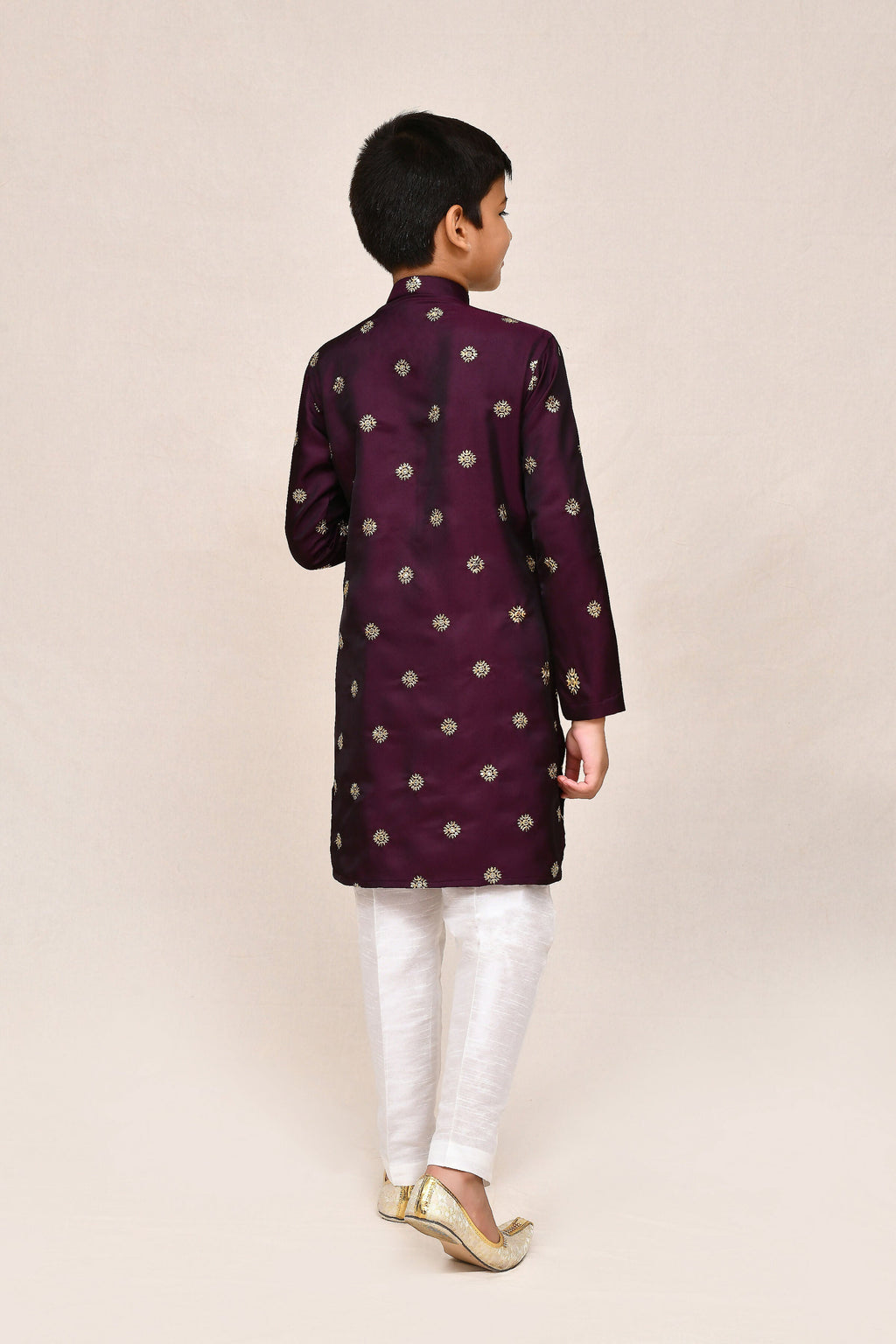 Joban Fashion Satin Silk Magenta Kurta With Straight Fit Pant | Grocsy