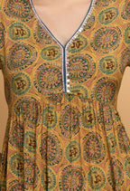 Joban Fashion Mustard Maslin Kurta Set | Grocsy