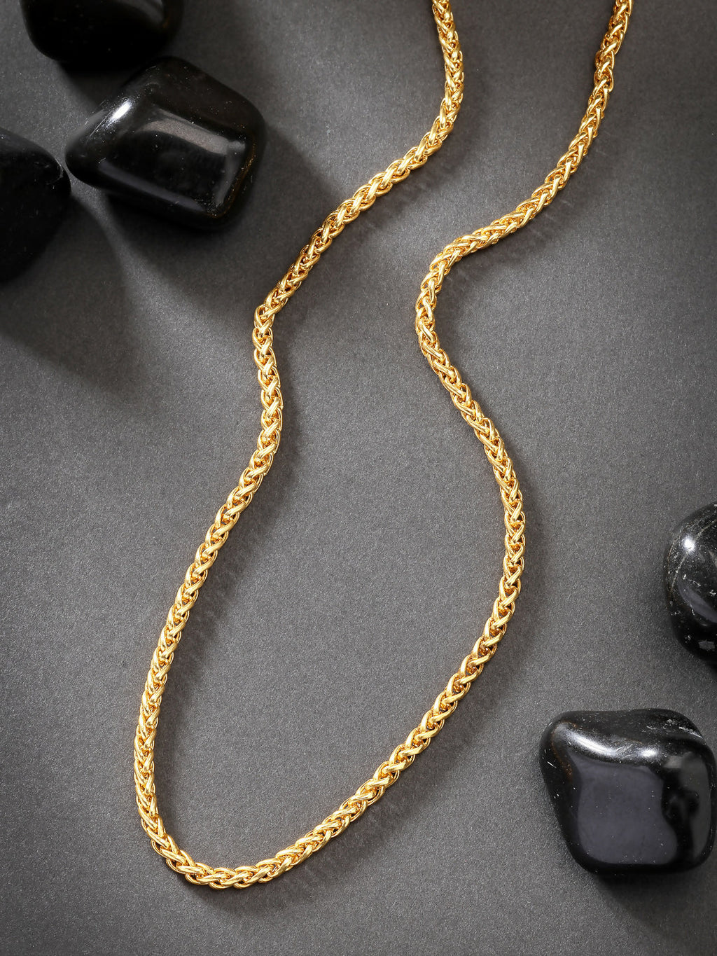 NVR Men's Gold-Polished Stainless Steel Chain | Grocsy