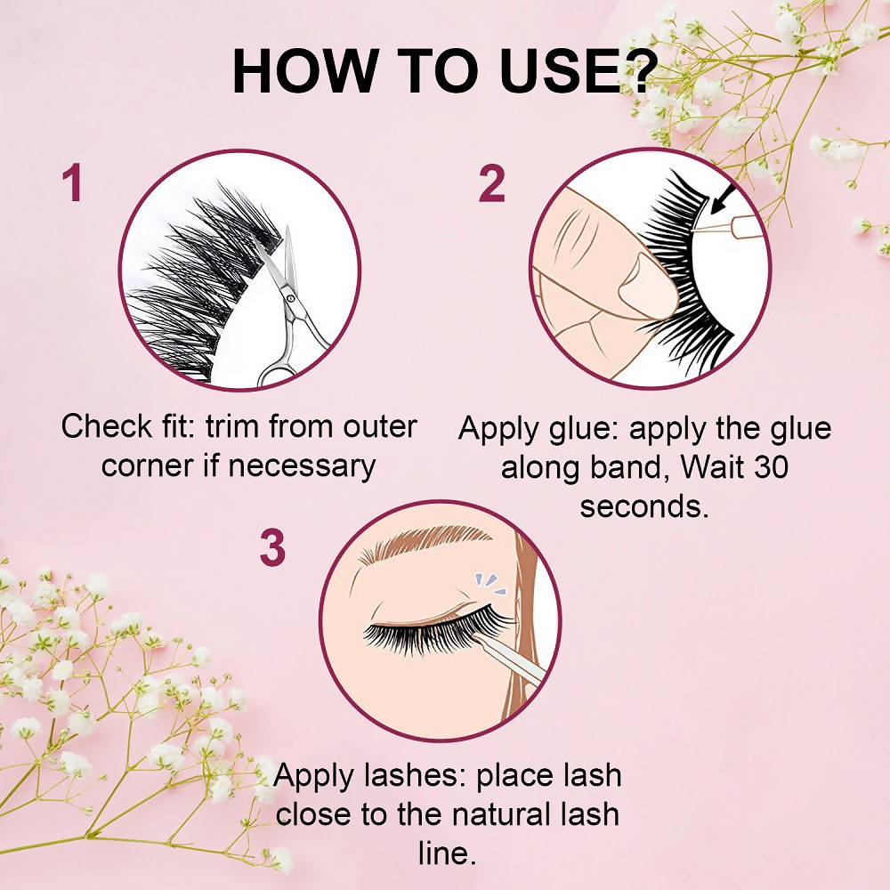 Bronson Professional Dramatic, Party Style Long and Natural False Eyelashes - 18 | Grocsy