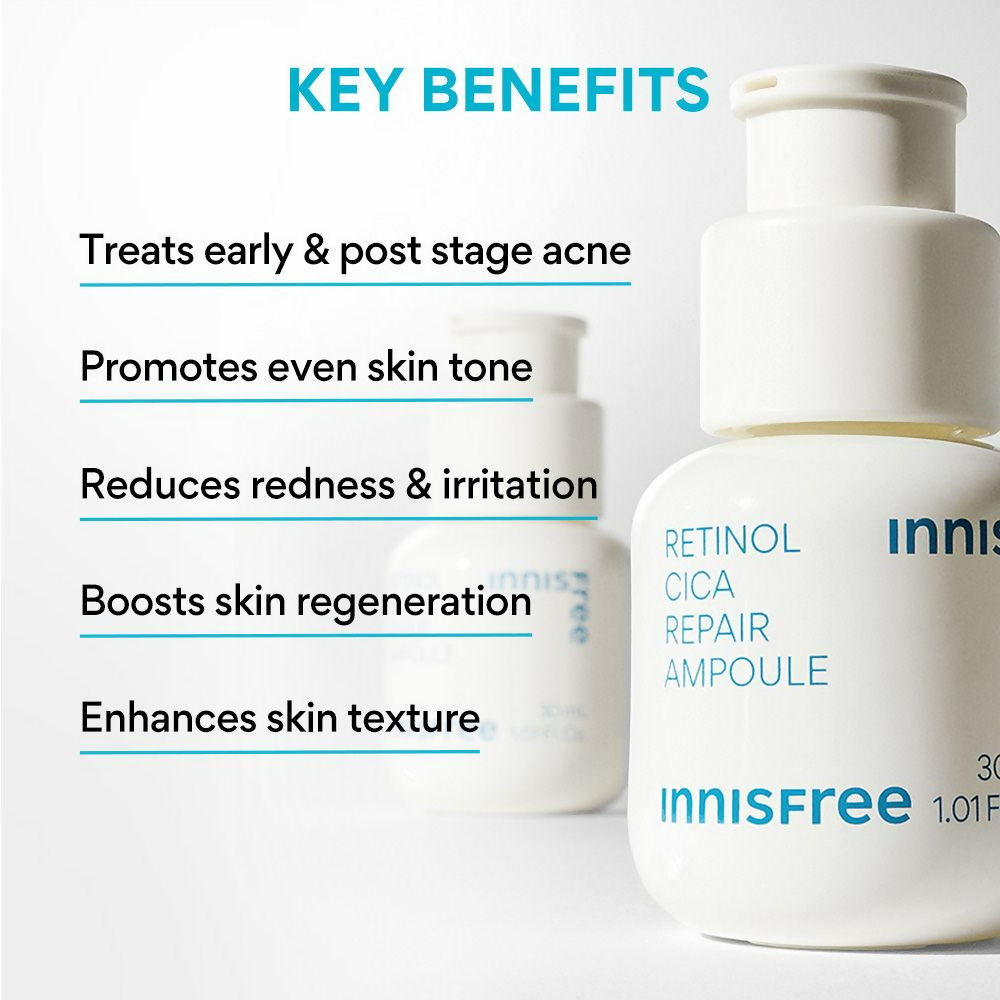 Innisfree 0.15% Retinol Cica Ampoule Daily Care For Pores, Dead Skin, Anti-Aging - Beginner-Friendly | Grocsy