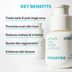 Innisfree 0.15% Retinol Cica Ampoule Daily Care For Pores, Dead Skin, Anti-Aging - Beginner-Friendly | Grocsy