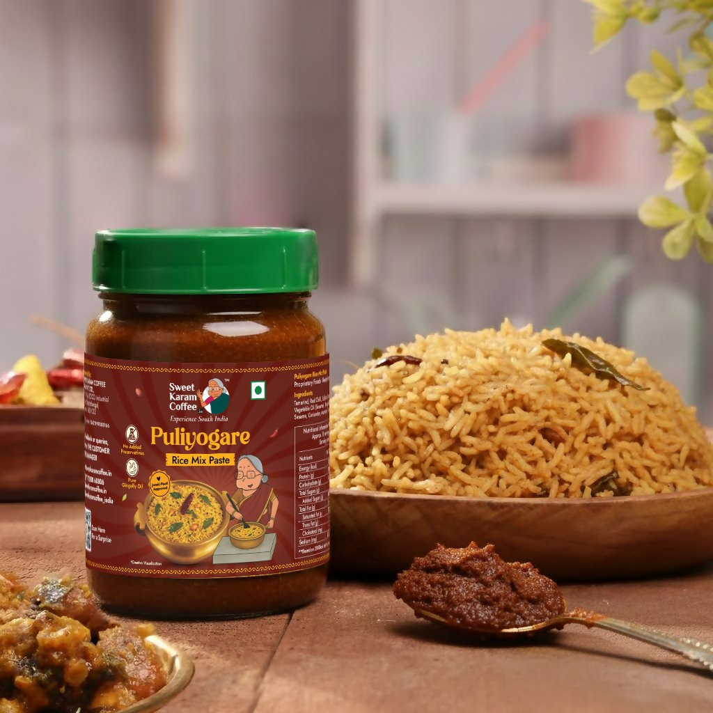 Sweet Karam Coffee Puliyogare Paste (Pulikachal) | Grocsy