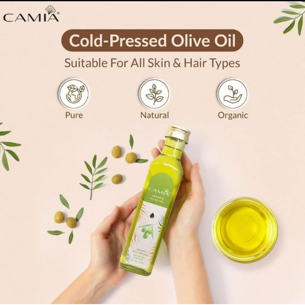 Camia Organic Cold Pressed Extra Virgin Olive Oil For Skin & Hair | Grocsy