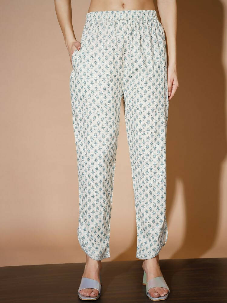 Myshka Women Multi-Floral Kurta & Trousers | Grocsy