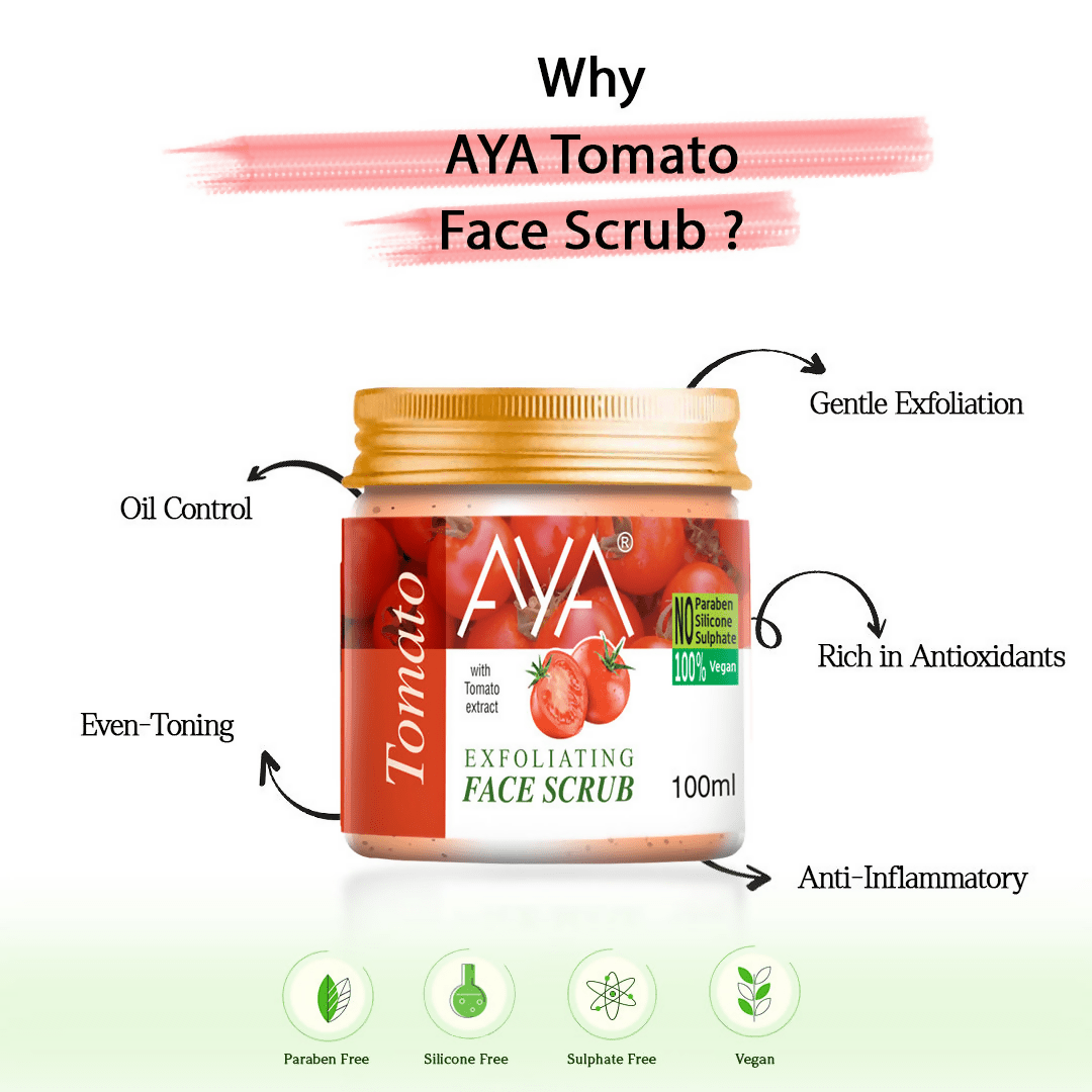 AYA Tomato Exfoliating Face Scrub | Grocsy