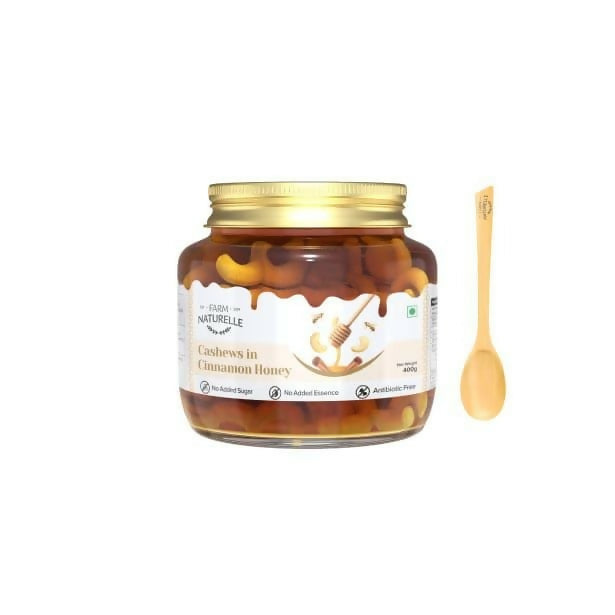 Farm Naturelle Cashew in Cinnamon Honey - Nutty and Indulgent Delight | Grocsy