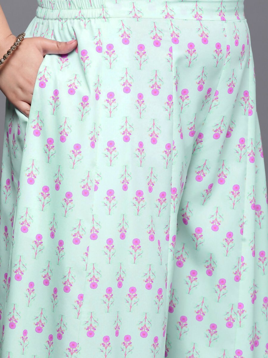 Ahalyaa Women's Traditional wear Co-ords - Blue | Grocsy