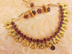 Kemp Peacock Purple Necklace Set | Grocsy