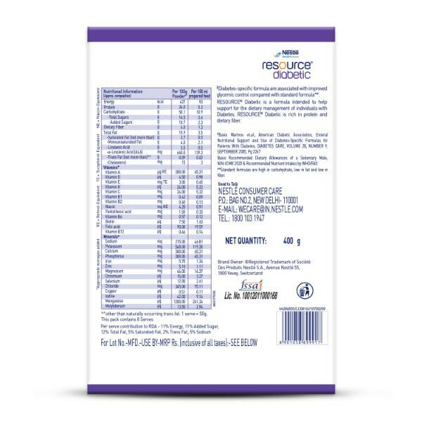 Nestle Resource Diabetic Protein Powder - Vanilla Flavor | Grocsy