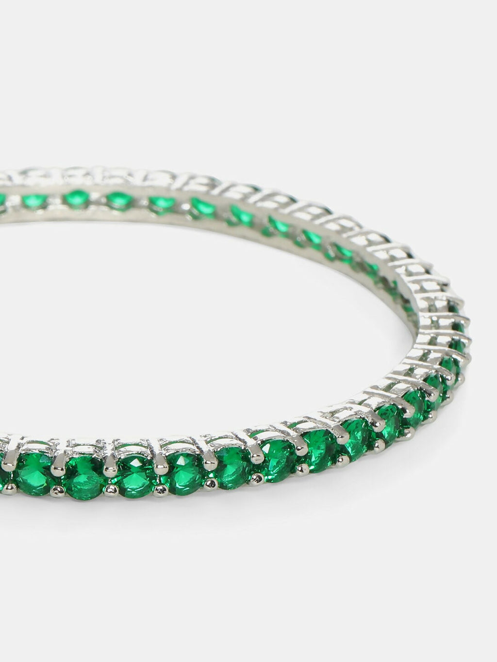 Green Stone Bangle- Ruby Raang
