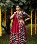 Yash Enterprise Multi Color Rayon Cotton Embroidery Semi Stitched Navratri Top Chaniya Choli | Grocsy