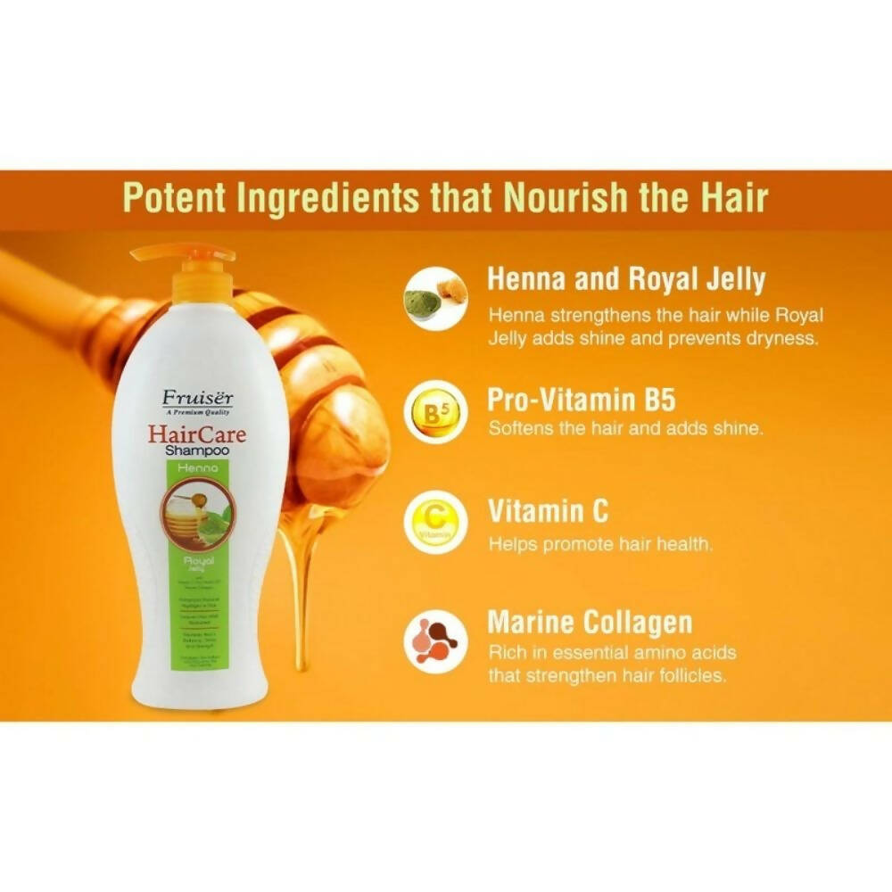 Fruiser Hair Care Shampoo With Henna & Royal Jelly | Grocsy