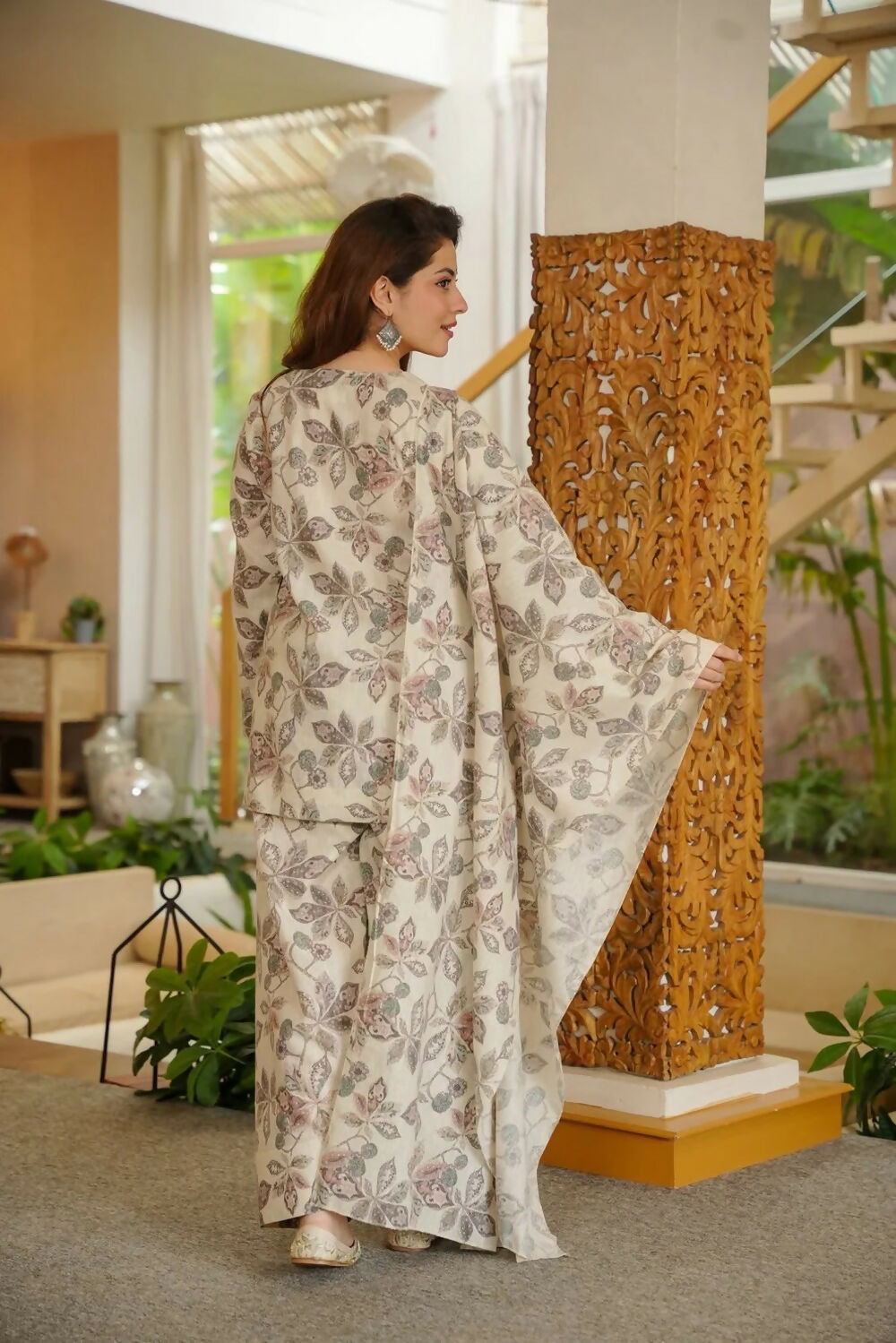 Aayaa Designer Printed Full Flared Suit | Grocsy