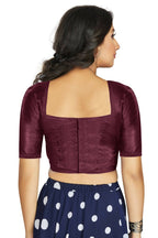 Aastha Fashion Women's Wine Art Silk Designer Traditional Readymade Blouse | Grocsy