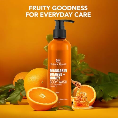 Botanic Hearth Mandarin Orange & Honey Body Wash with Lemon Peel Extract For a Radiant Glow | Grocsy