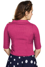 Aastha Fashion Women's Women's Pink Art Silk Button Readymade Blouse | Grocsy