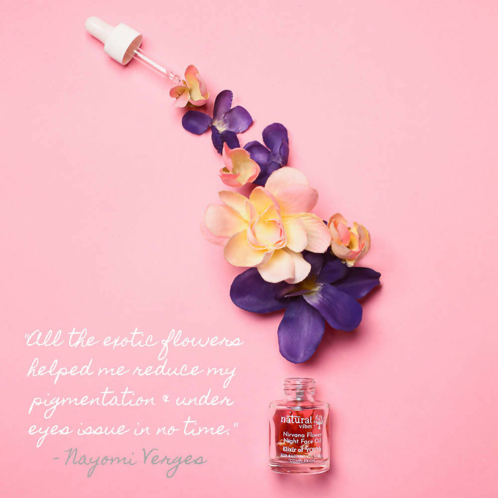 Natural Vibes Anti Ageing Nirvana Flower Night Face Oil | Grocsy